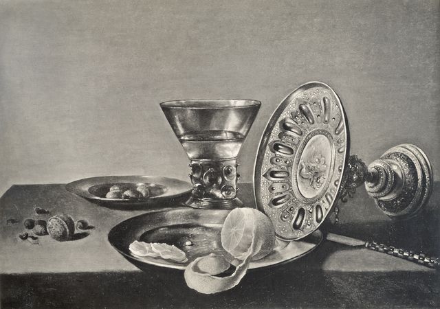 Frequin, Adam — Heda Willem Claesz. - sec. XVII - Natura morta con coppa, calice, piatto di olive, nocciole e limone — insieme